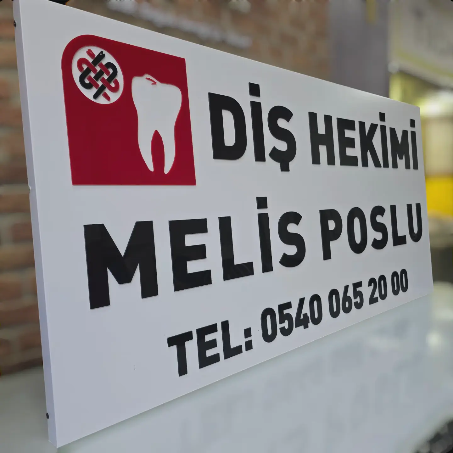 Diş hekimi tabela örneği çizimi