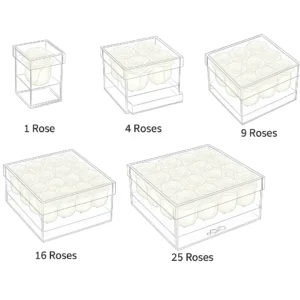Akryl Blomster Roseæske – Engros