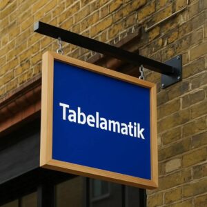 Puinen kyltti (kaksipuolinen heiluva)