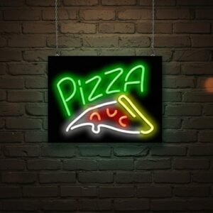 Neonpizza-valaistu kyltti - moderni muotoilu