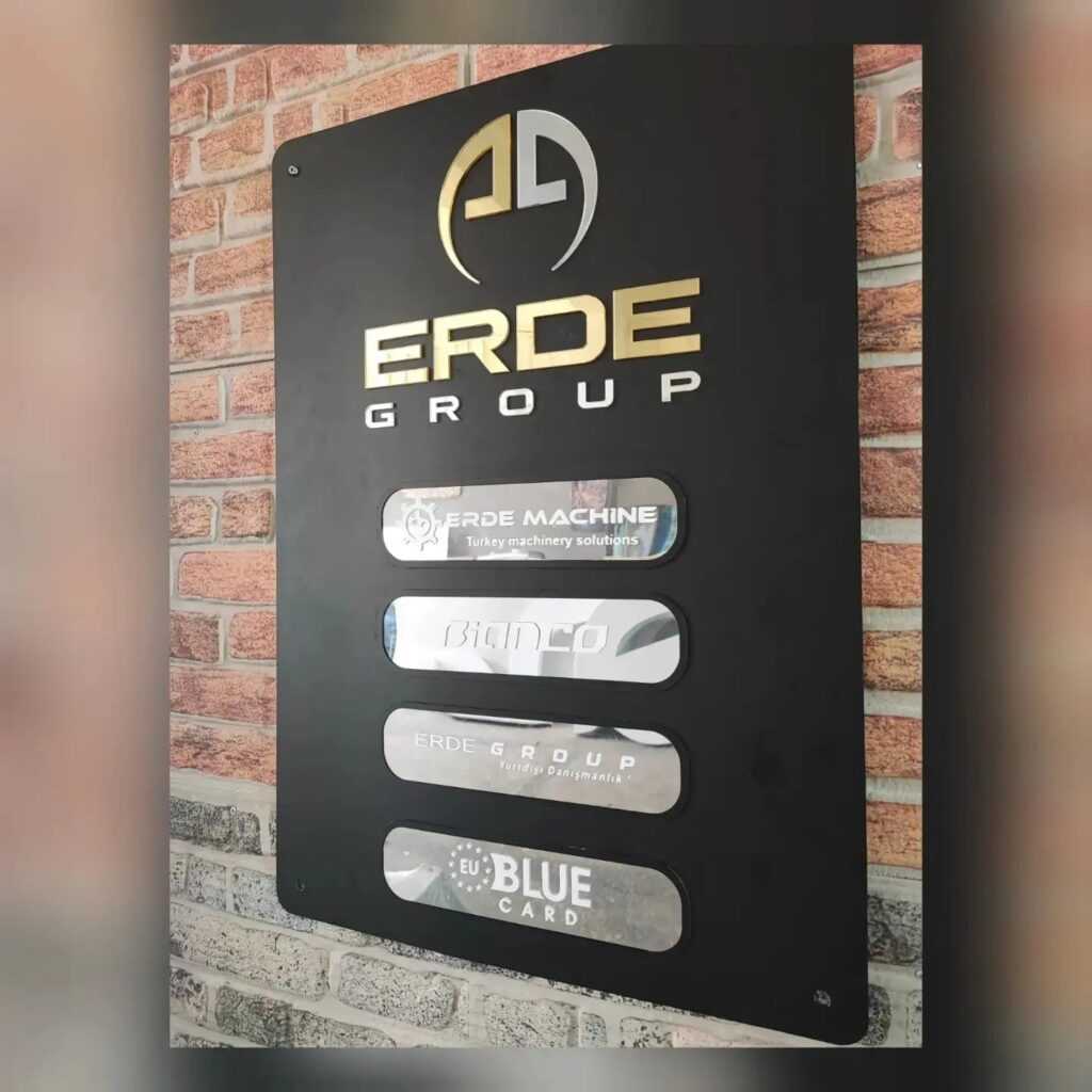 Ofisinizin kimliği kabartma tabela