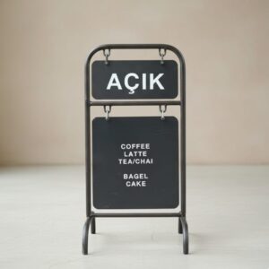 Metal A-Frame On/Off Directional Sign - Chalkboard Menu Stand