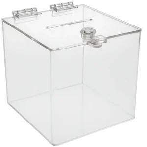 Plexiglass Suggestion and Complaint Box 20x20 cm - Transparent Plexiglass