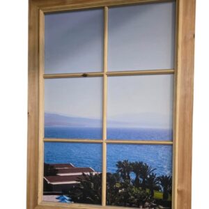 Illuminated Artificial Window – LED Lighting, Wooden Frame, UV Printed Fabric