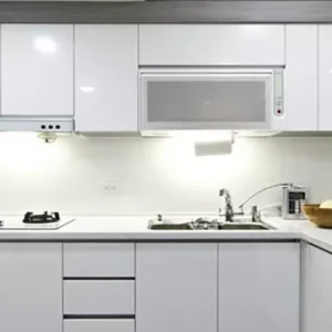 Glossy White Lacquer Look Self-Adhesive Furniture Covering Film – Durable and Stylish Designs