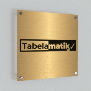 Metal Dokulu Ofis Kapı Tabelası