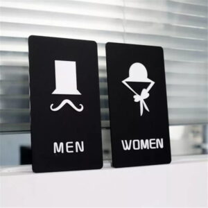 Bay Bayan WC Yazısı Kapı Levhası