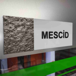 Mescid Kapı İsimliği - Kişiselleştirilmiş İsimliklerle Kapınıza Özgünlük Katın