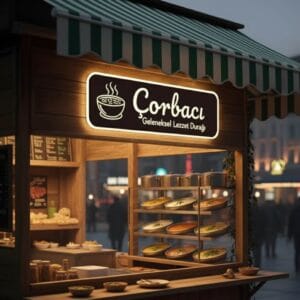 Çorbacı tabelası (ışıklı)