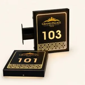 Çift taraflı Işıklı otel kapı tabelası