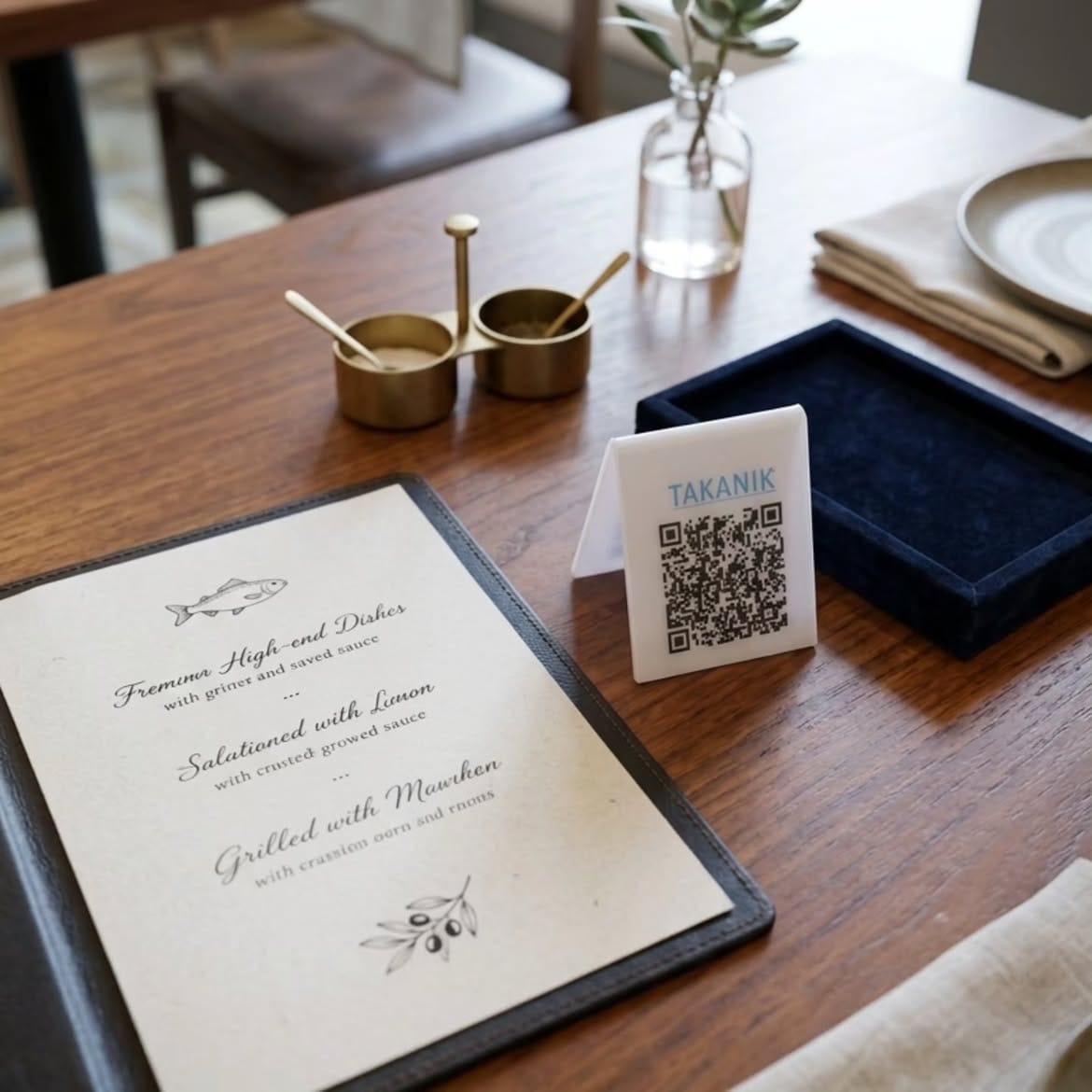 Plexi QR kod menü çift taraflı - Görsel 3