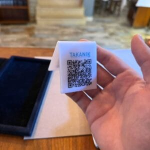 Plexi QR kod menü  çift taraflı